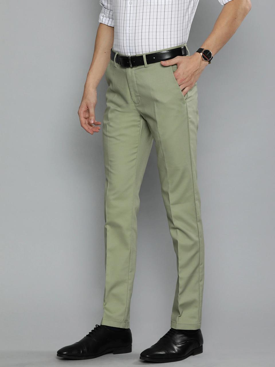 Stretchable Solid Slim Fit Mens Formal Trouser