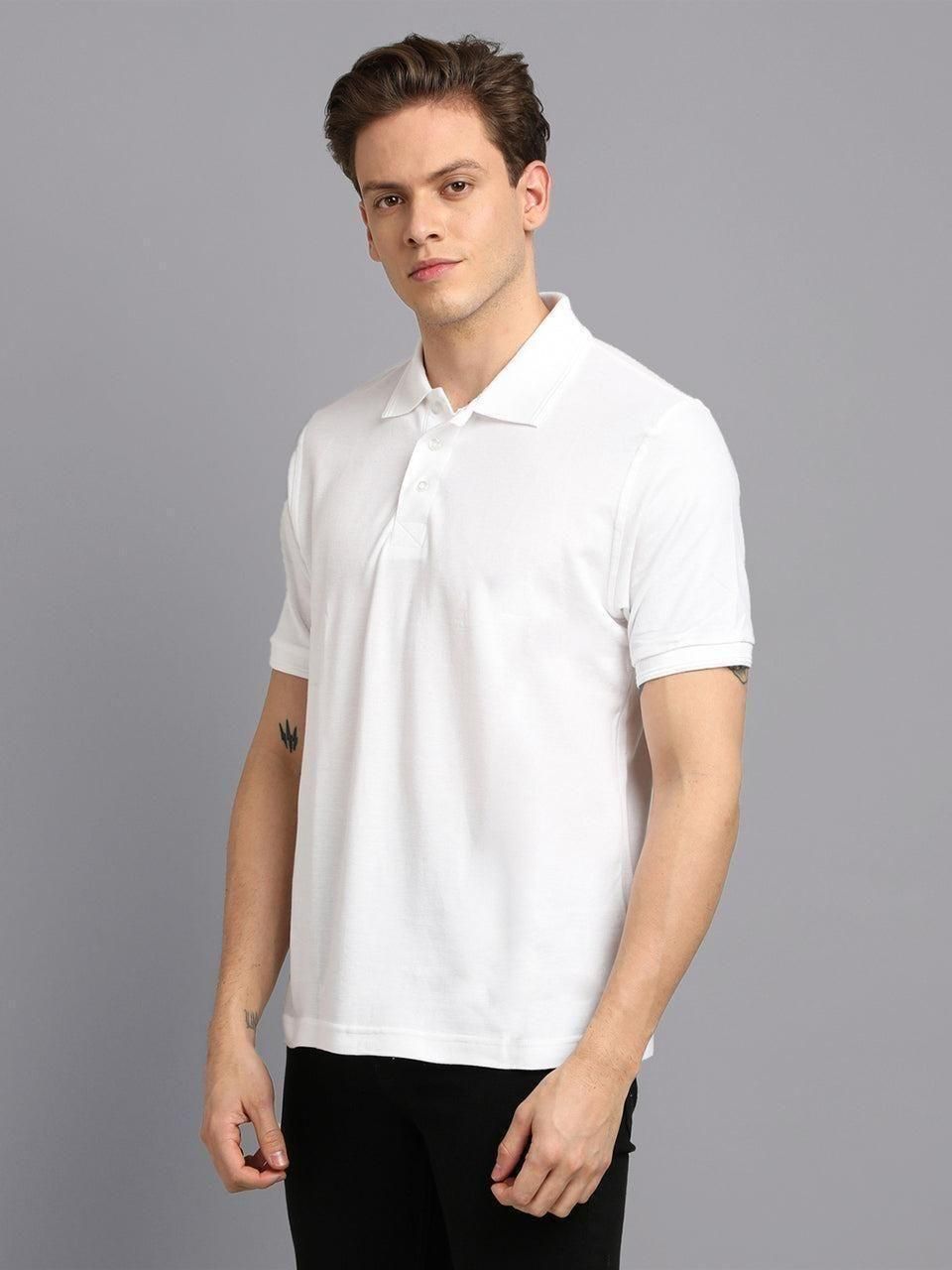 Matte Solid Half Sleeves Men's T-Shirt