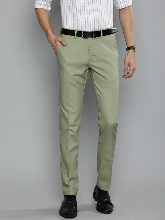 Stretchable Solid Slim Fit Mens Formal Trouser