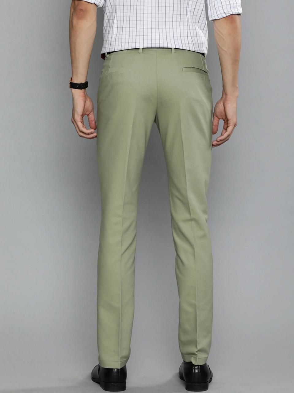 Stretchable Solid Slim Fit Mens Formal Trouser