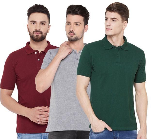 Men's Matty Collar T-Shirts Pack Of 3